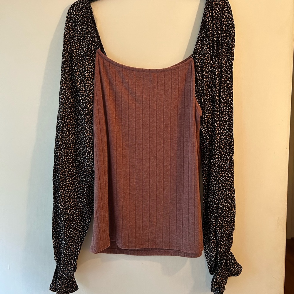 Pink Ribbed Relaxed Blouse